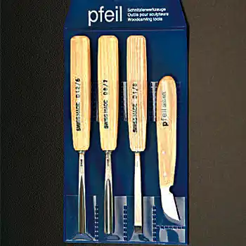 Pfeil Intermediate Size Carving Tools 中間サイズカービングナイフセット の商品画像です