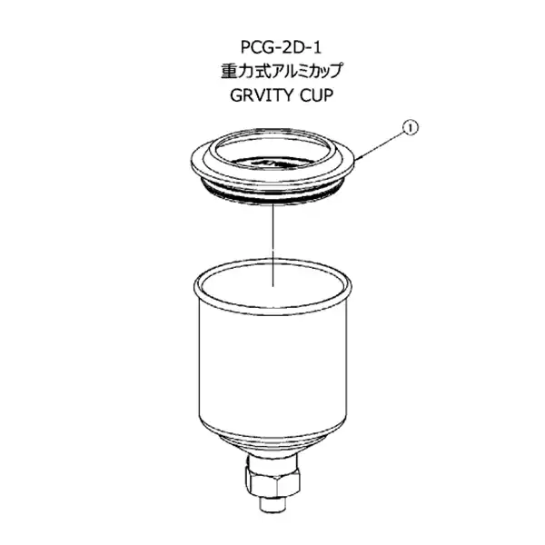 アネスト岩田 PCG-2D-1 部品 番号1 フタ (9400 7321) の商品画像です