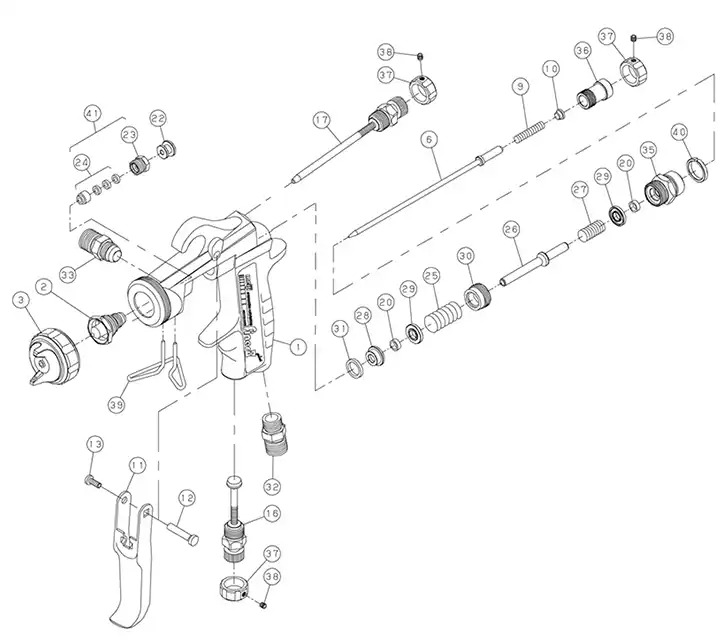 明治機械製作 FINER-II PLUS G14 重力式 部品 の商品画像です